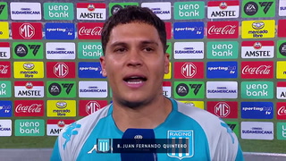 La palabra de Juanfer Quintero tras ser la figura de Racing