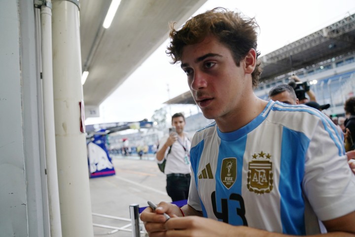 Franco, con la camiseta de Argentina. 

Foto Juano Tesone / Enviado especial 