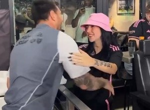 Los artistas que se saludaron con Messi